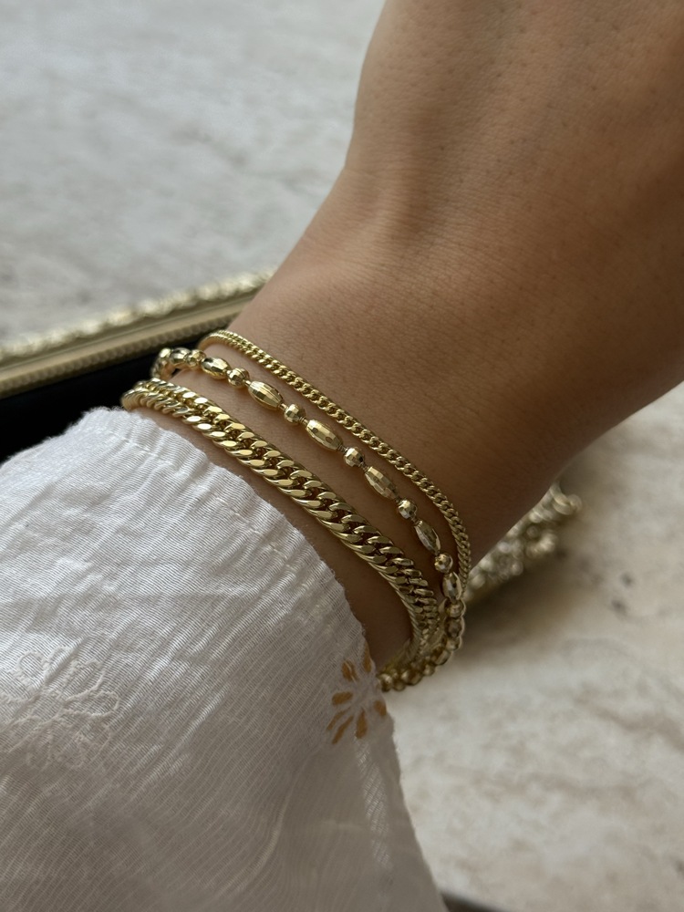 Üçlü Görünüm Bileklik | 14k xuping