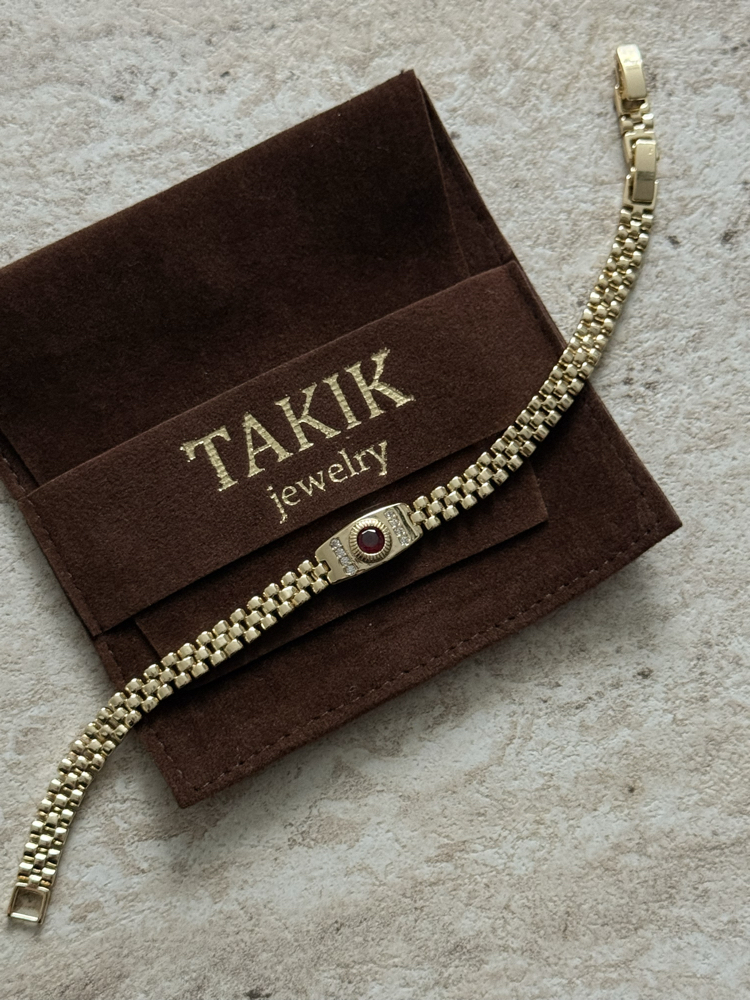 Burgundy hasır kordon bileklik | 14k vip