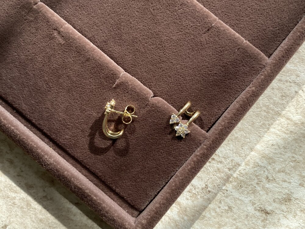 Çiçek Desen Küpe | 14k xuping