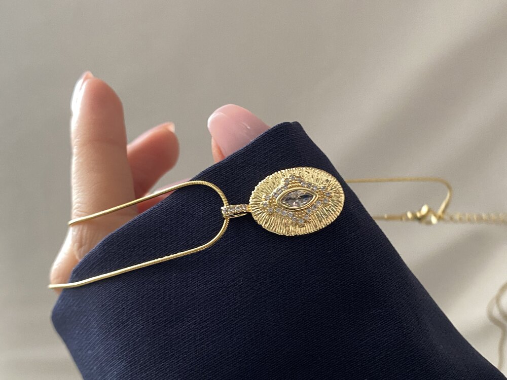 Cat Eyes Vintage Kolye| Çelik