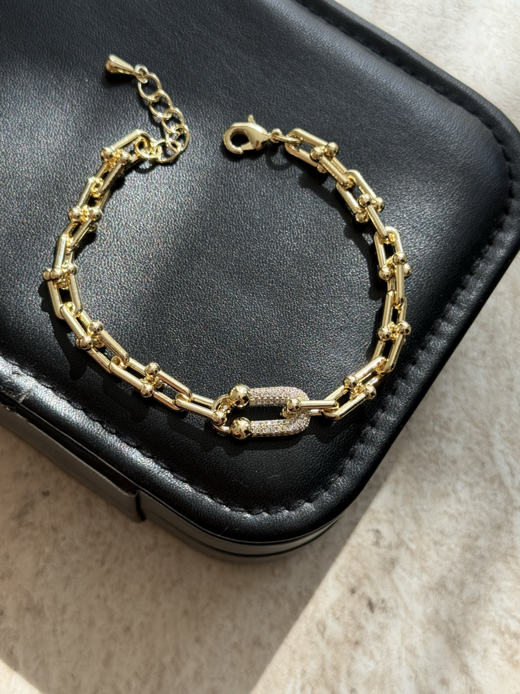 Zincir Detay Bileklik | 14k vip