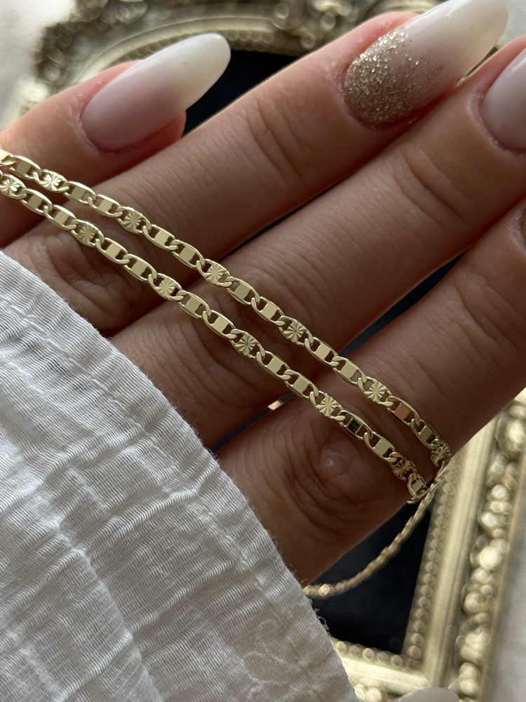 Yansımalı Ezme Kolye | 14k vip