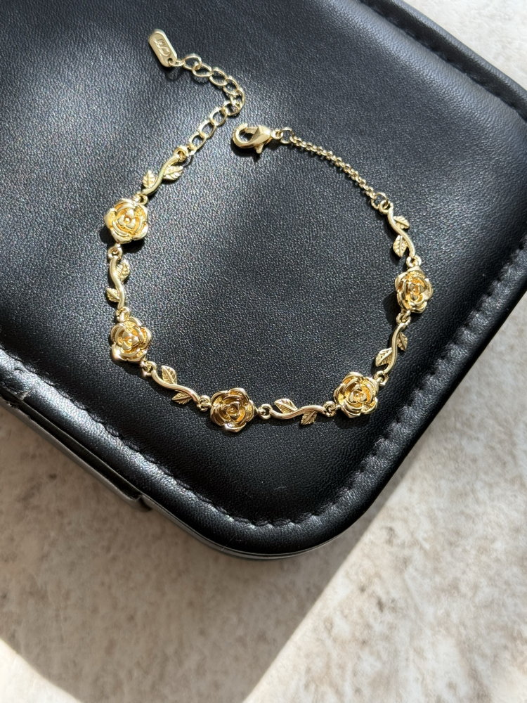 Vintage Gül Detay Bileklik | 14k vip