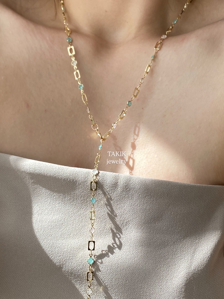 Soft Ocean Vibes Y Kolye | Altın Kaplama