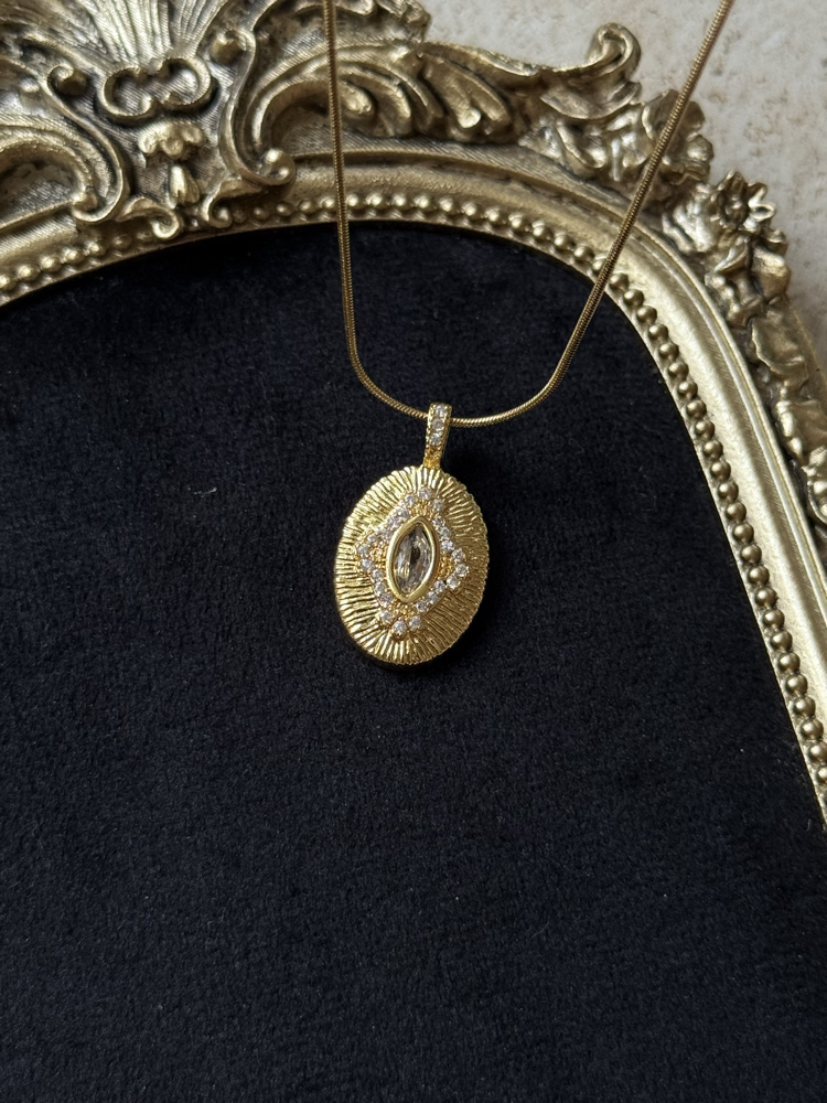 Cat Eyes Vintage Kolye| Çelik