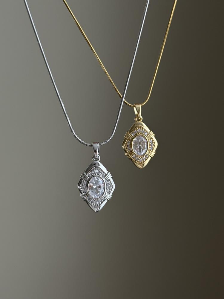 Diamond Vintage Kolye | Çelik