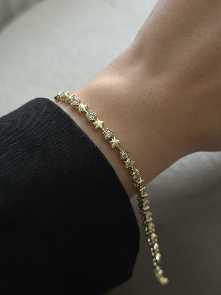 Mini stars bileklik | 14k
