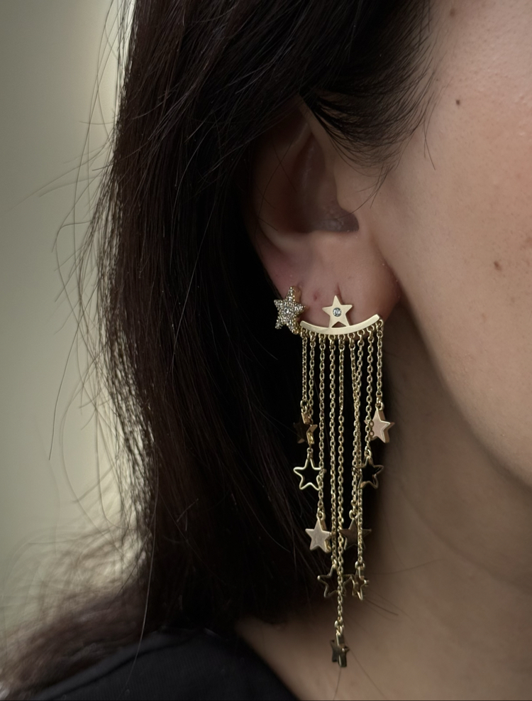Falling stars 14k xuping küpe