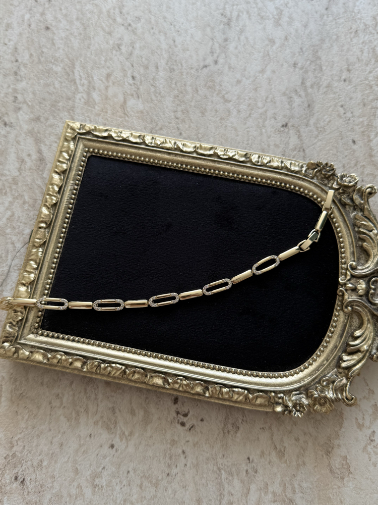 Oval Detay Bileklik | 14k vip