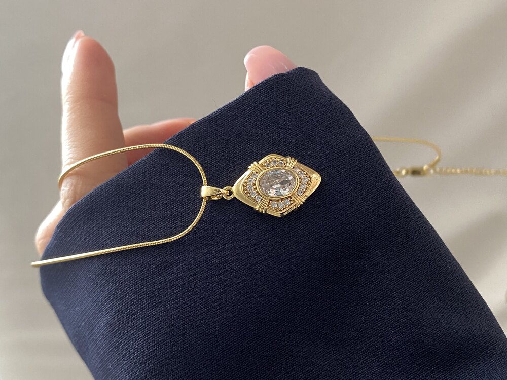 Diamond Vintage Kolye | Çelik