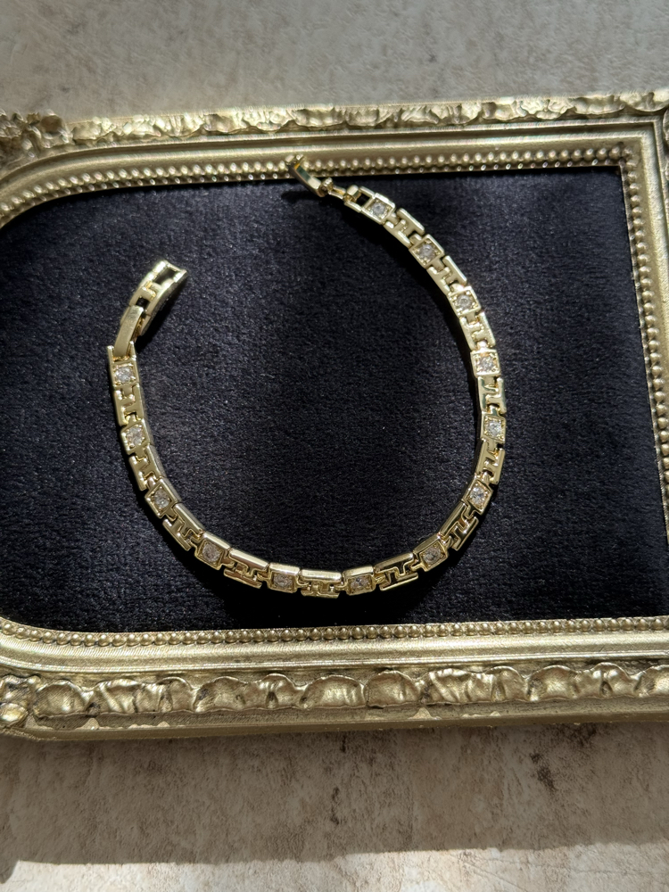 Kare Taş Bileklik | 14k xuping