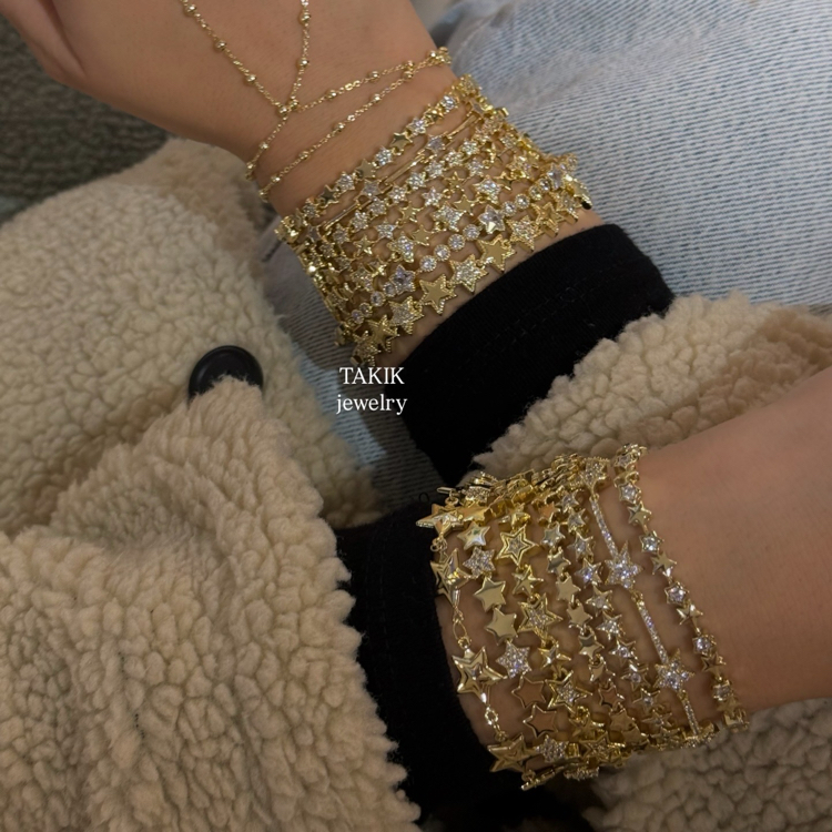 Mini stars bileklik | 14k