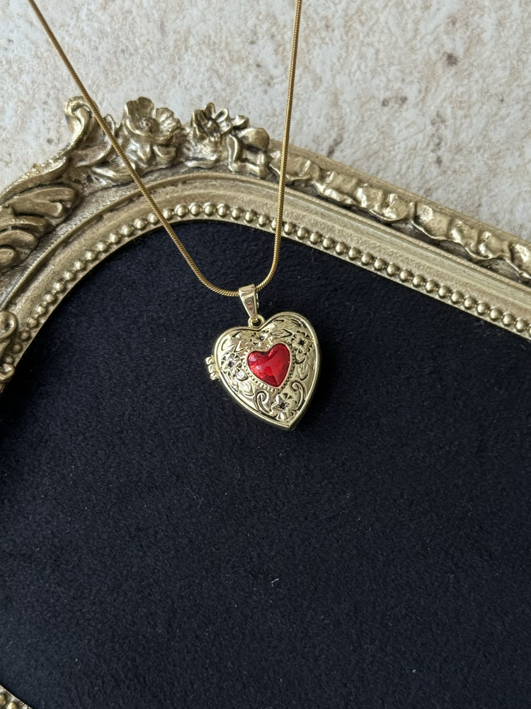 Love Hearts Kapaklı Kolye | Çelik