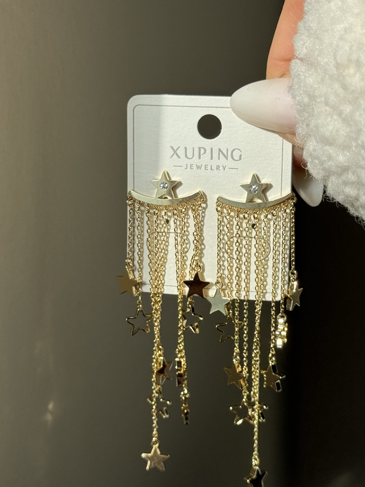 Falling stars 14k xuping küpe
