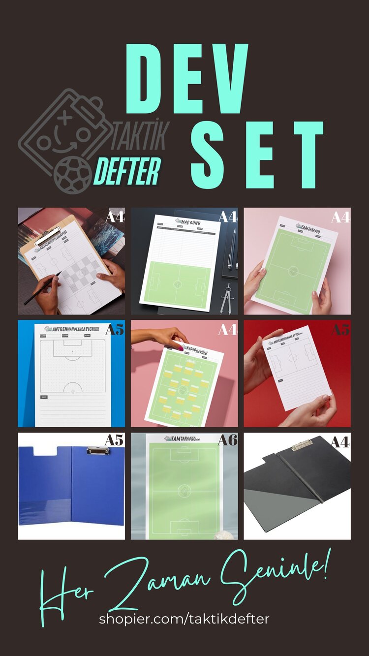 Taktikdefter Dev Set + A4-A5 Kapaklı Dosya
