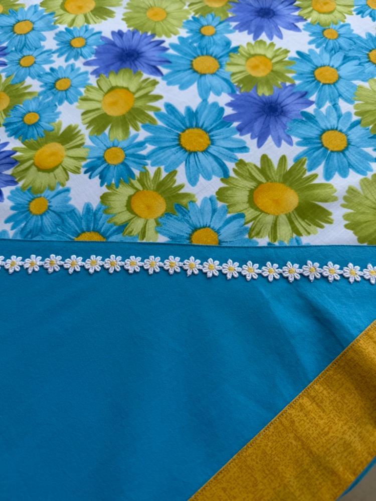 Blue Garden Papatya Masa Örtüsü ve Kapak