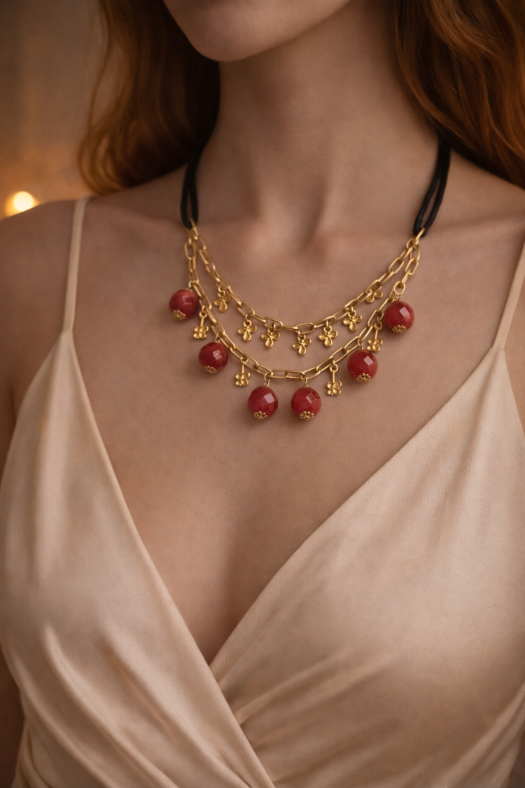 Ruby Charm Necklace