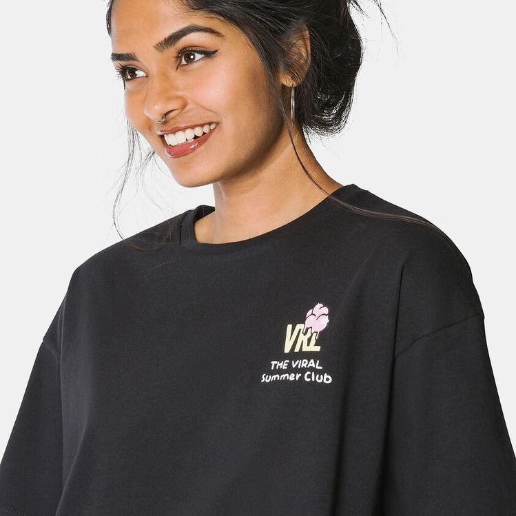 Vrl Kadın T-Shirt Beyaz Baskılı Model 
