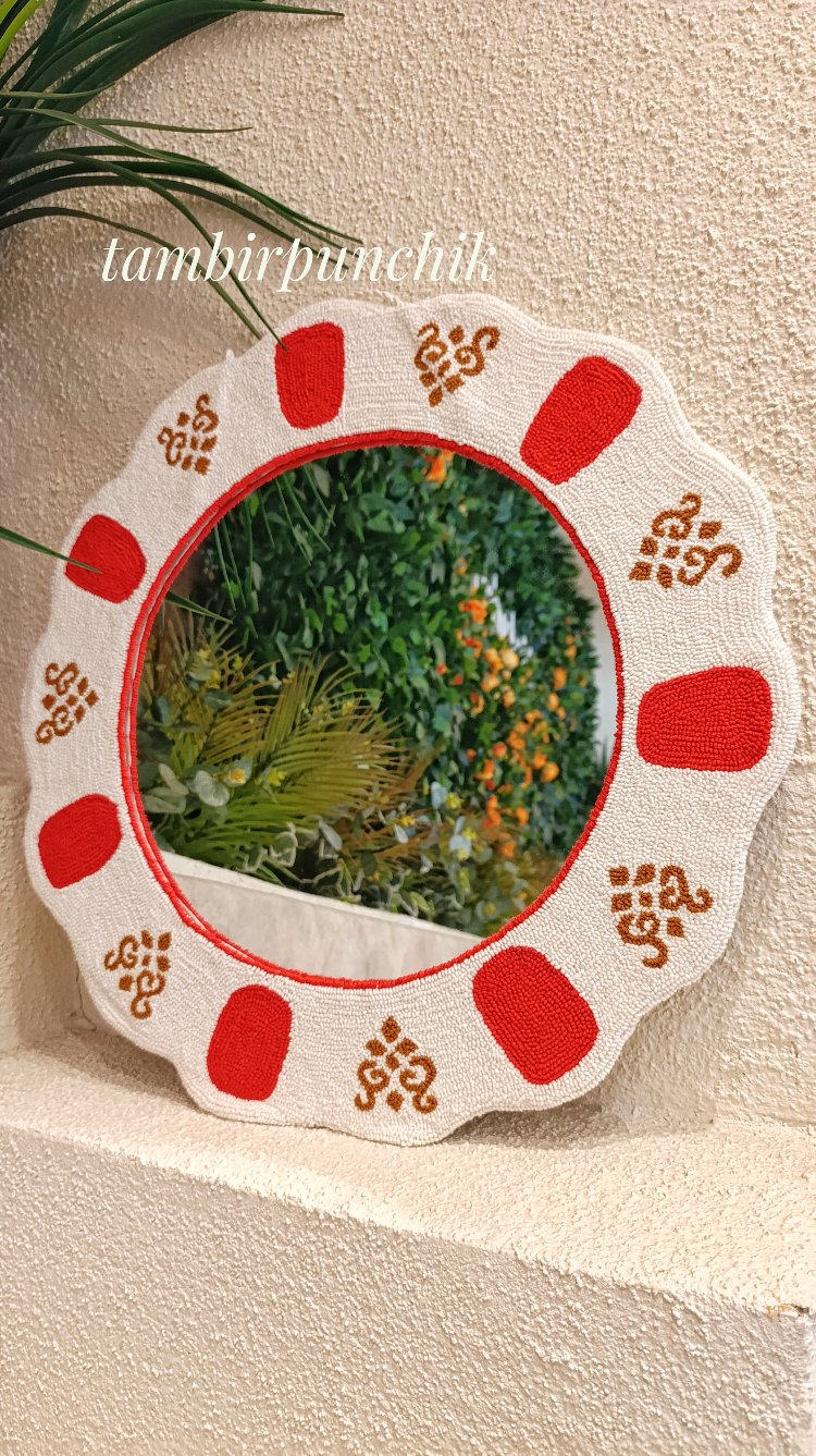 Osmanlı çay tabağı ayna 