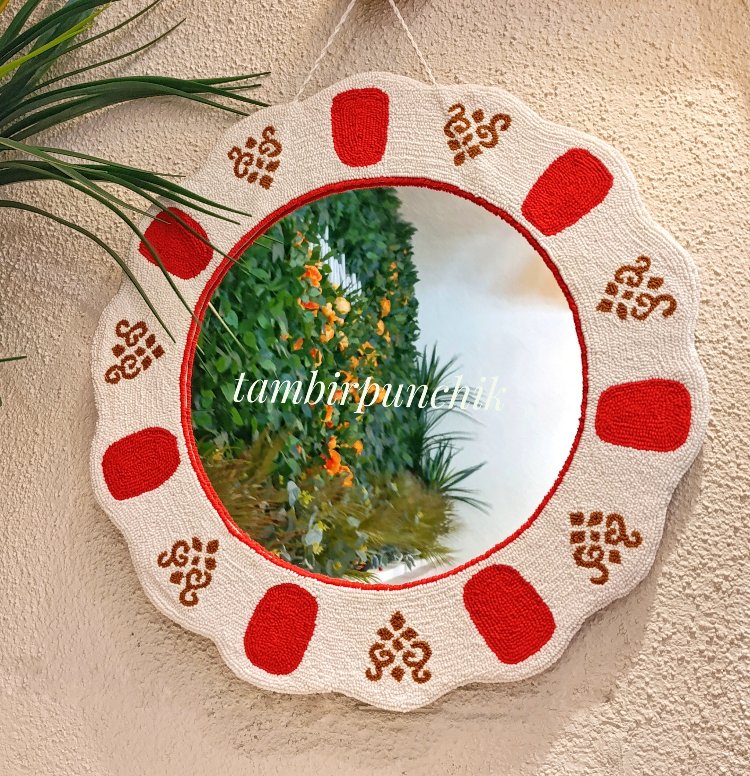 Osmanlı çay tabağı ayna 