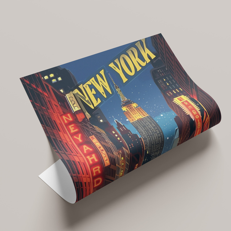 New York ve Taksi Posteri