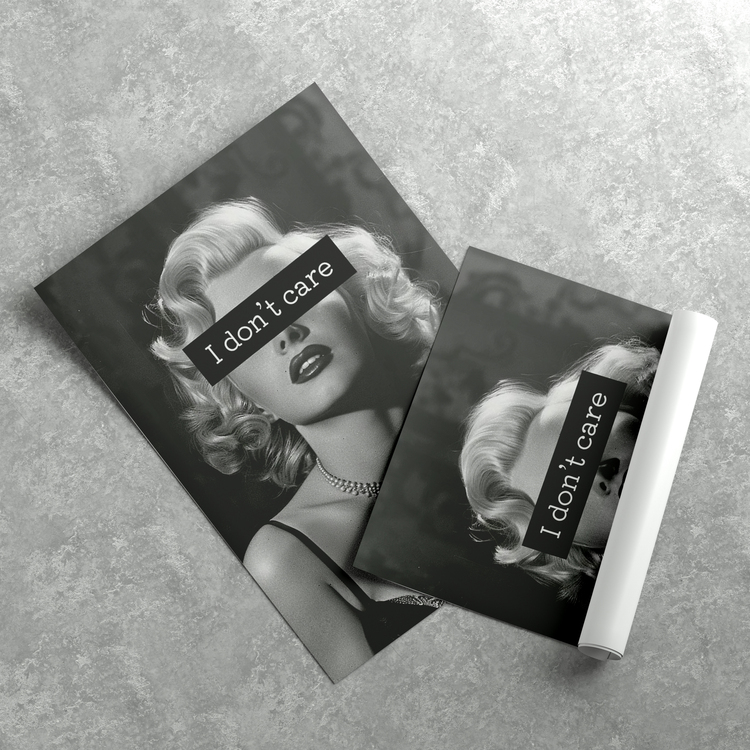 Marilyn Monroe Don't Care Poster