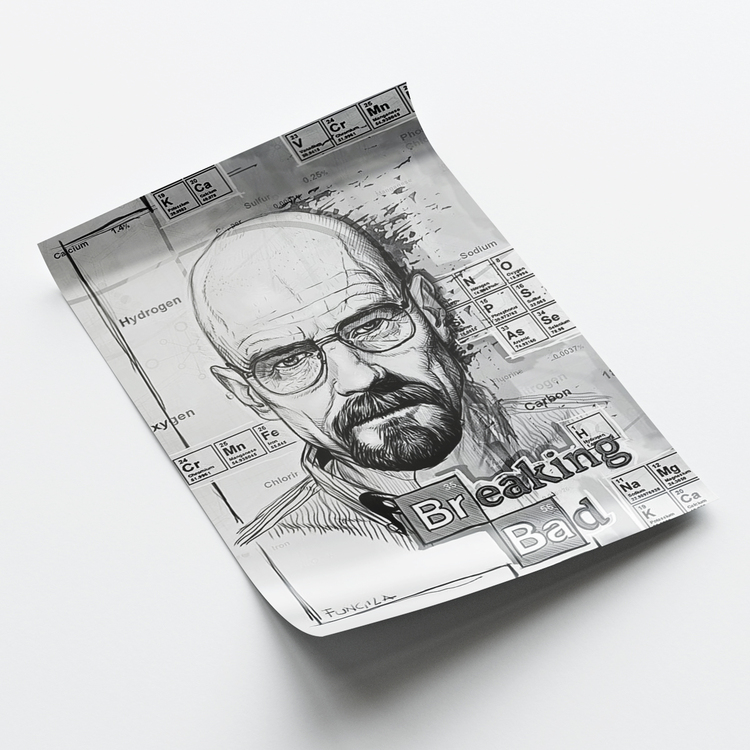 Walter White Karakalem Poster
