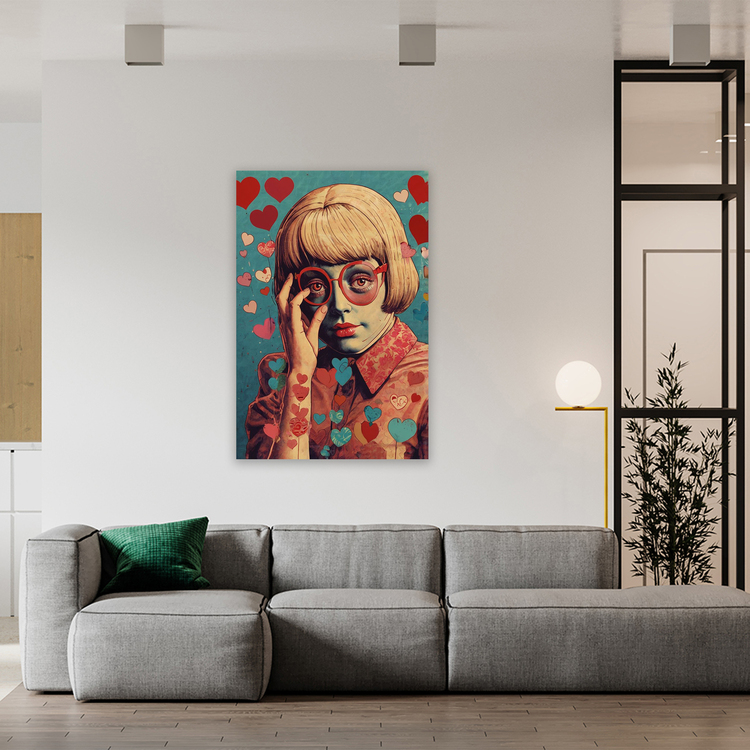 Kısa Saçlı Gözlüklü Kız Posteri