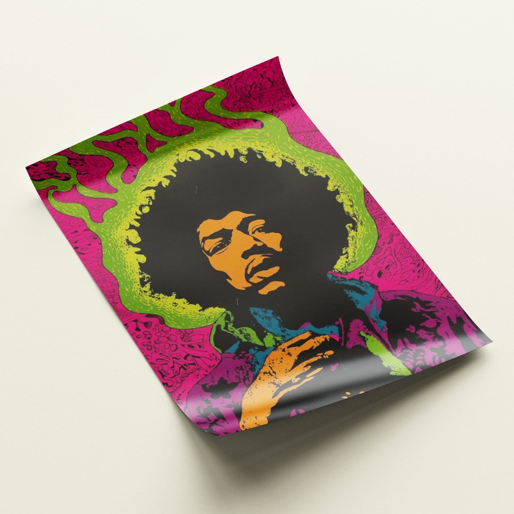 Jimi Hendrix Çizim Posteri