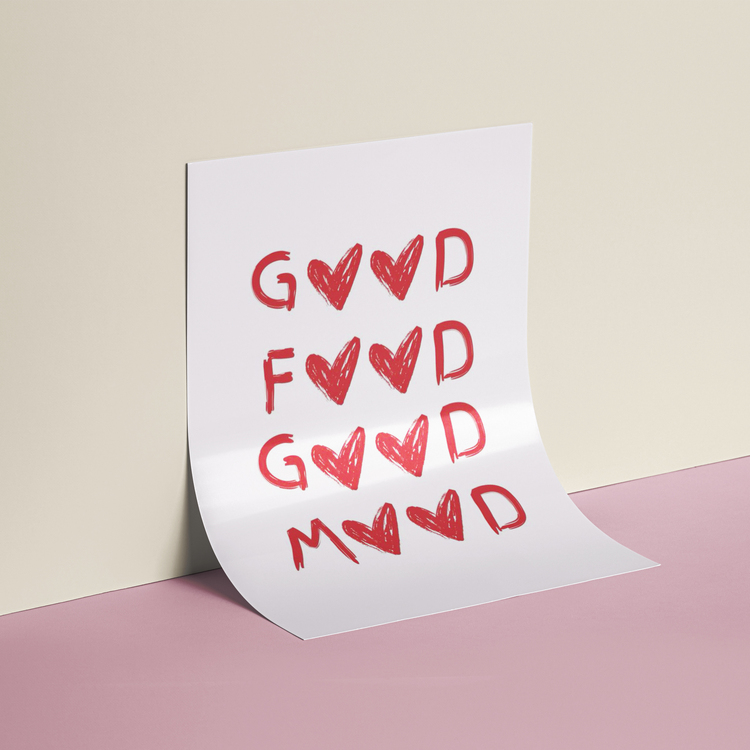 Good Food Good Mood Poster