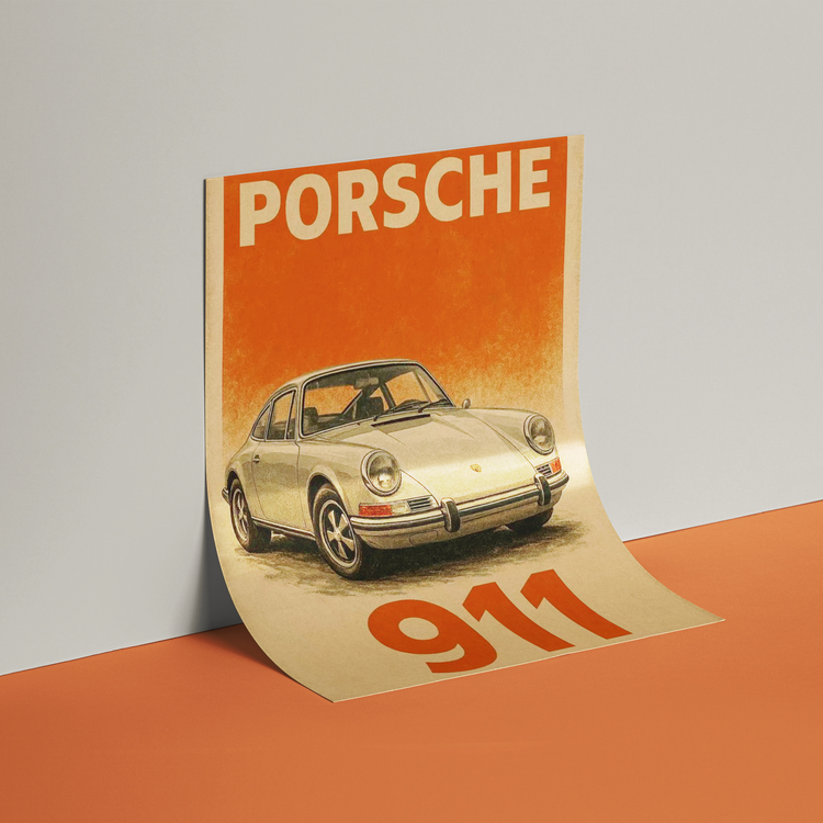 Porsche 911 Tasarım Poster