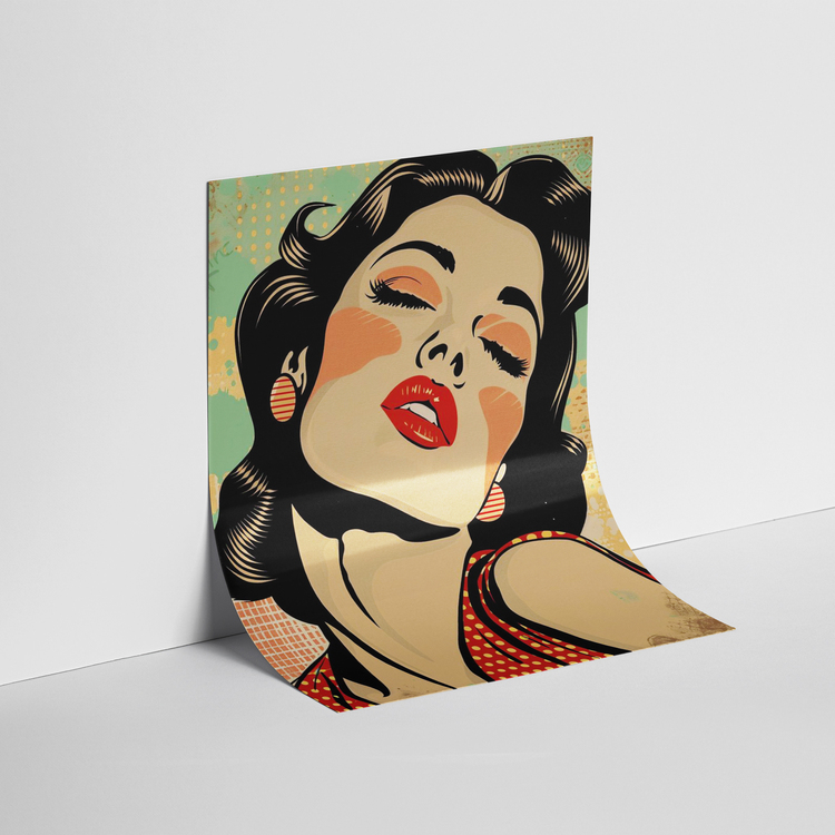 Pop Art Kadın Resmi Posteri