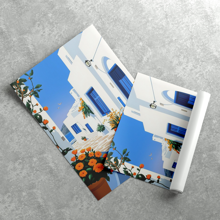 Çizim Bodrum Evleri Posteri