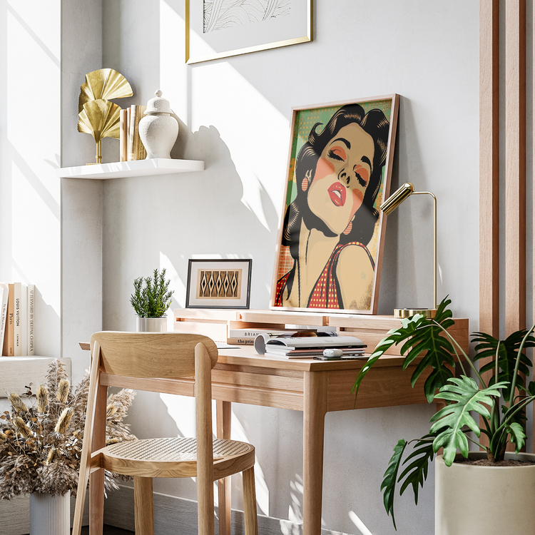 Pop Art Kadın Resmi Posteri