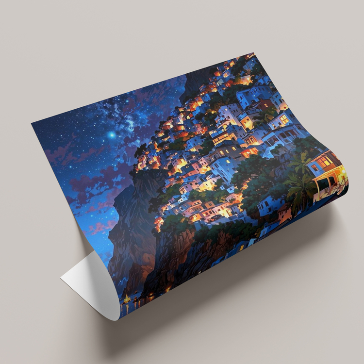 Santorini Çizim Poster