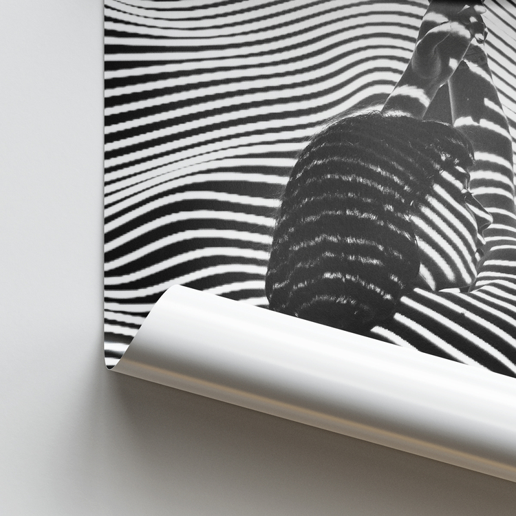 Zebra Efektli Kadın Posteri