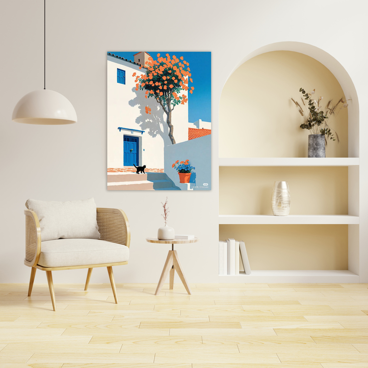 İllüstrasyon Bodrum Evleri Posteri