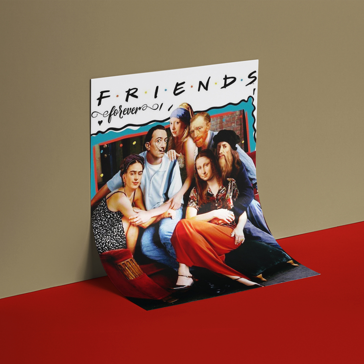 Friends Vintage Çizim Poster