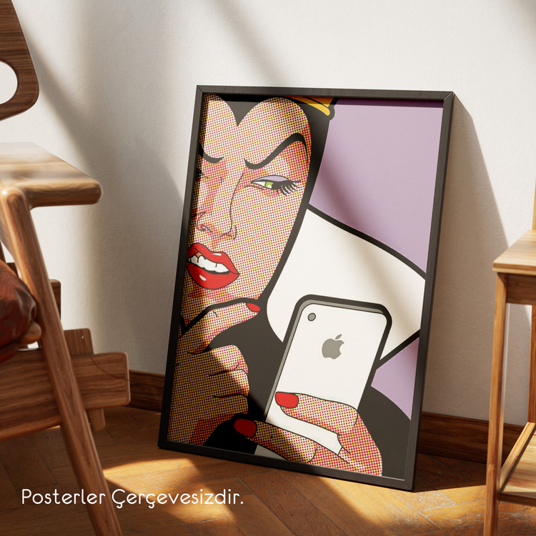 Apple Pop Art Kadın Posteri
