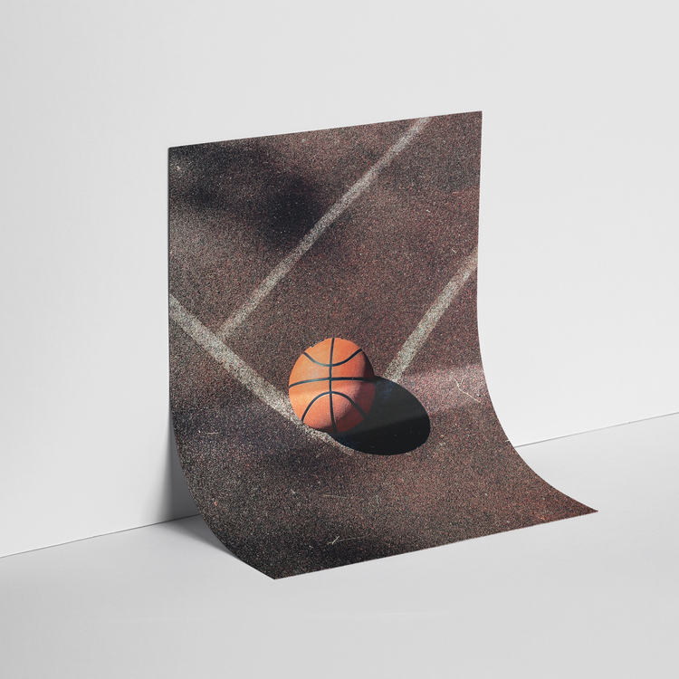 Basket Sahası ve Basket Topu Posteri