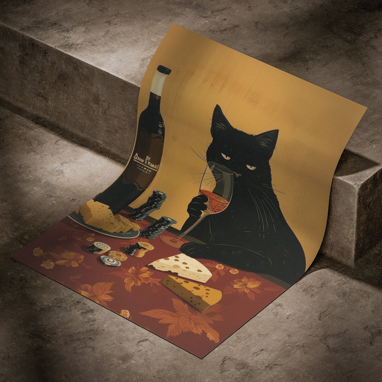 İllüstrasyon Kedi Posteri