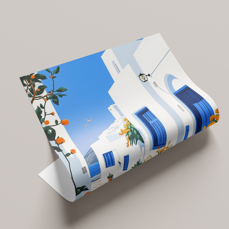 Çizim Bodrum Evleri Posteri