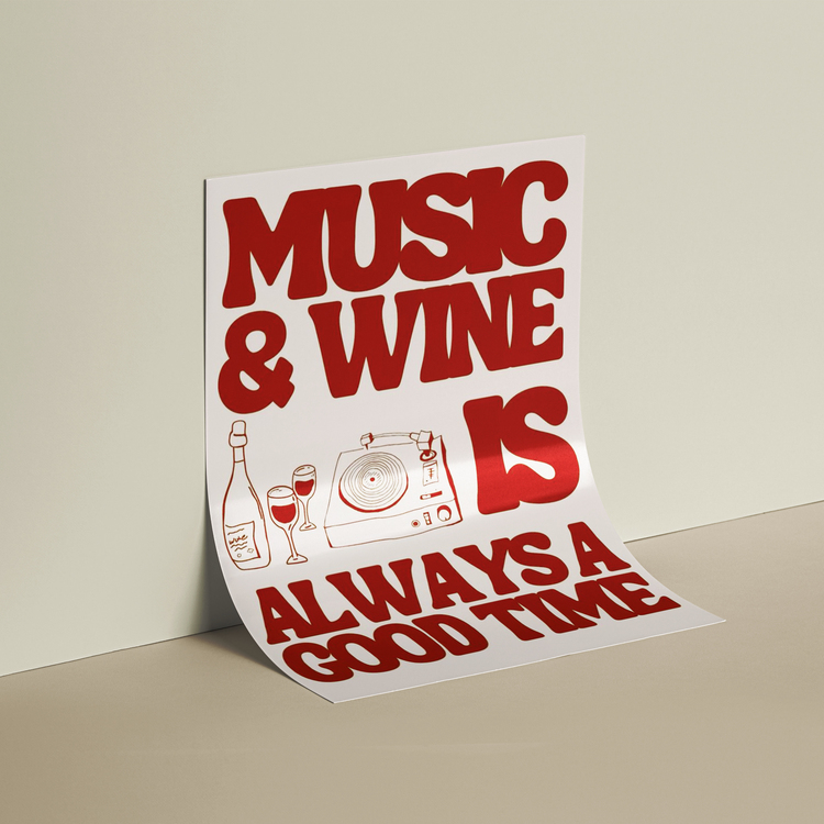 Music&Wine Poster