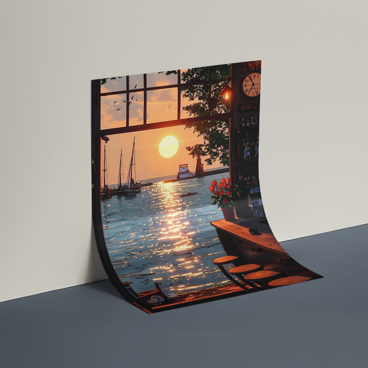 İllüstrasyon Günbatımı Posteri