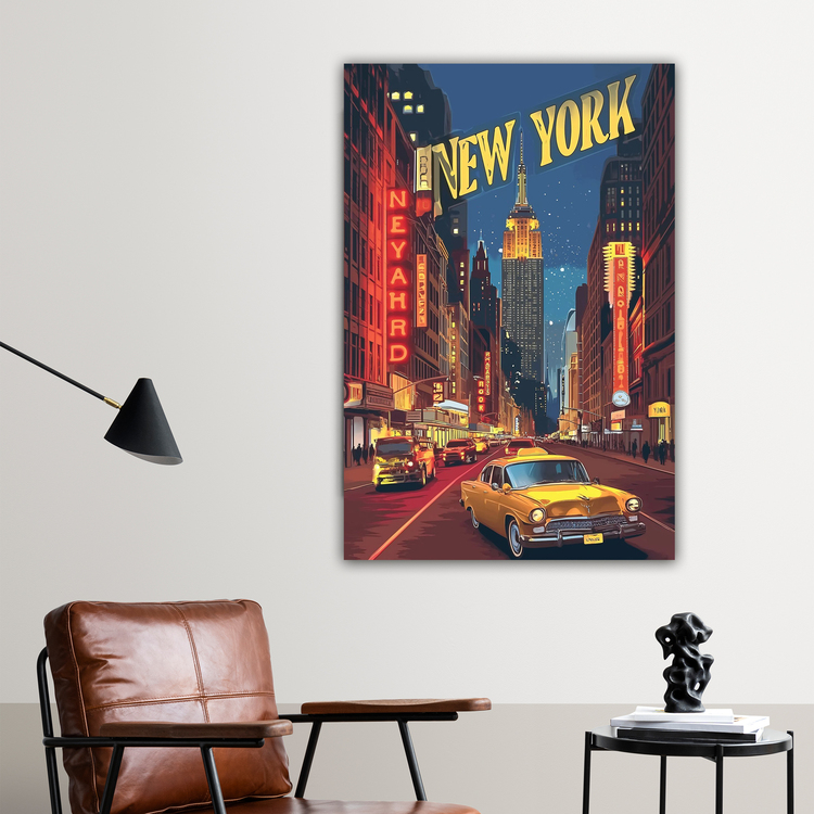 New York ve Taksi Posteri