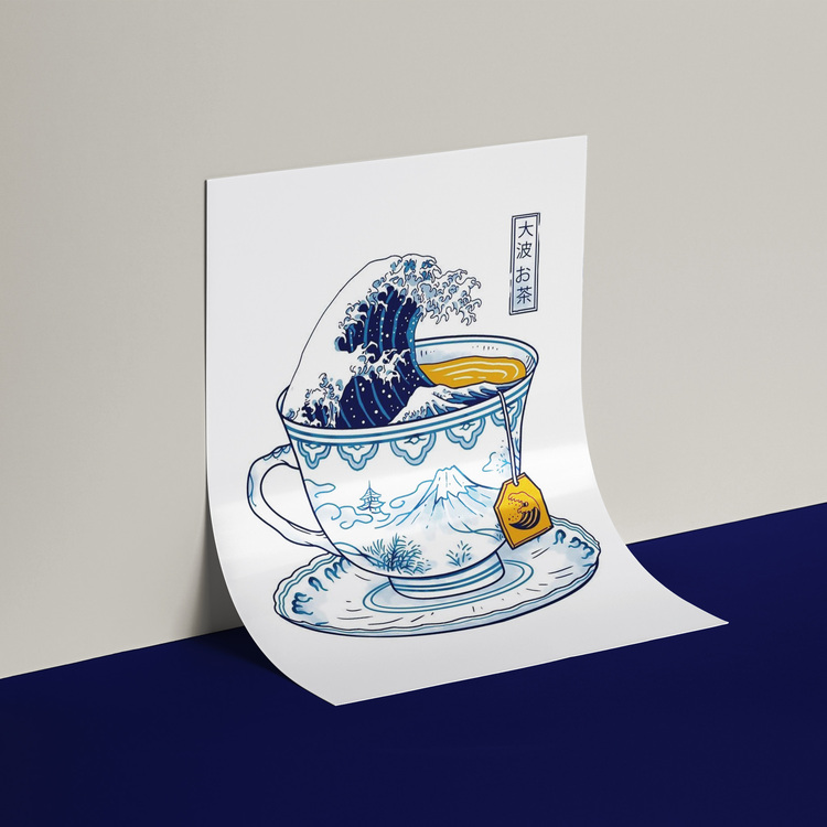 Japon İşi Kahve Fincanı Posteri
