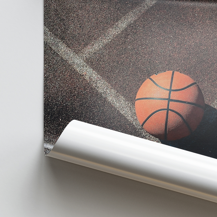Basket Sahası ve Basket Topu Posteri