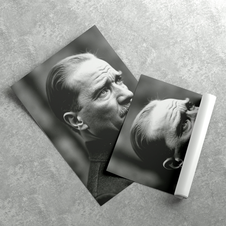 Siyah Beyaz Atatürk Posteri