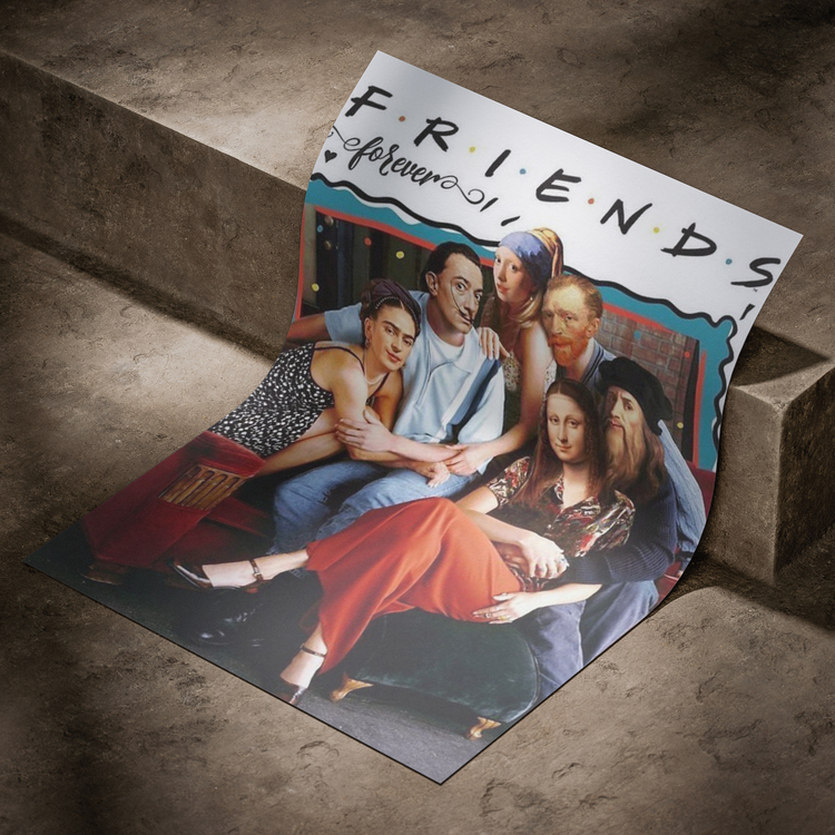 Friends Vintage Çizim Poster