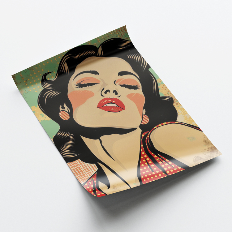 Pop Art Kadın Resmi Posteri